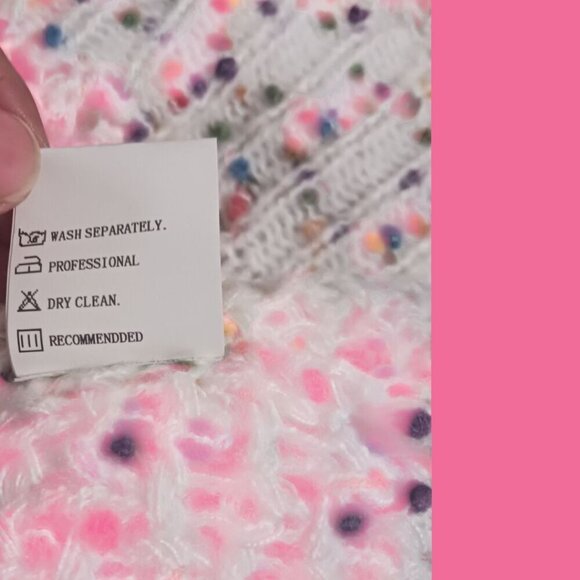 JustFashionNow Womens Confetti pattern Knit Sweater size Large - Picture 4 of 10